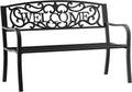 50 2-Person Garden Bench Loveseat with Cast Iron Decorative Vines L909153