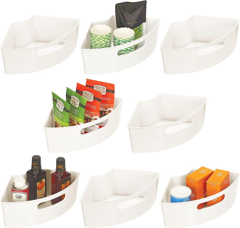 Plastic Lazy Susan Storage Organizer Bins 8 Pack C3269