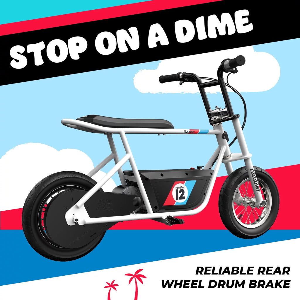 White 12 Air-Filled Tires Seated Electric Scooter F607501