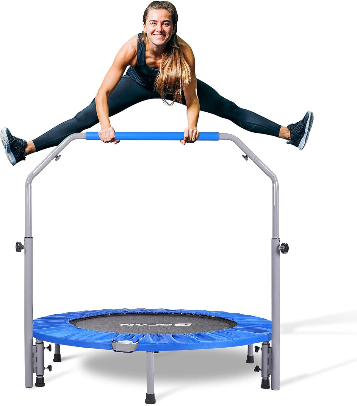 Foldable Mini Trampoline with Adjustable Foam Handle H758