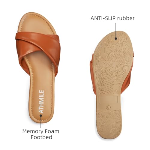 Women's Dressy Summer Flat Leather Sandals Y88592