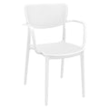 White Outdoor Dining Arm Chair Set of 2 H4683
