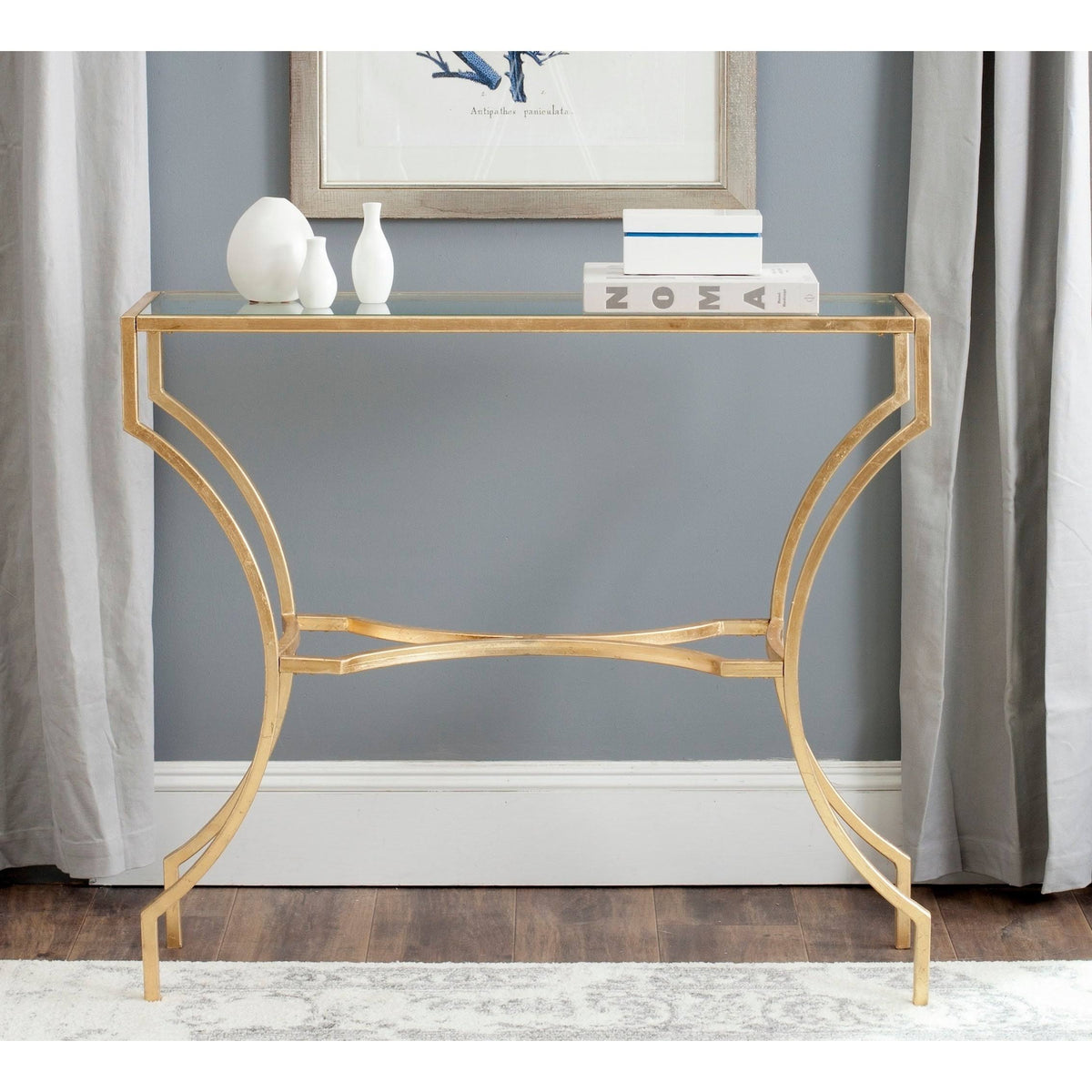 Gold/Glass Console K39059