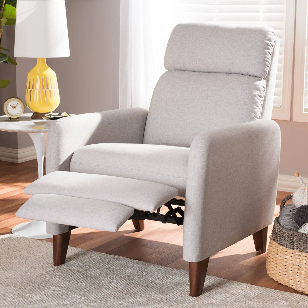 Grey Fabric Recliner T9413