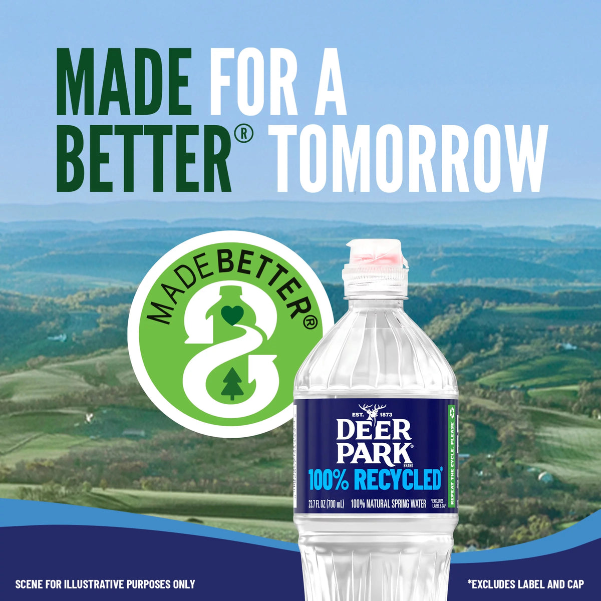 100% Natural Spring Water, 8-ounce Plastic Bottles (Total of 48) A66819