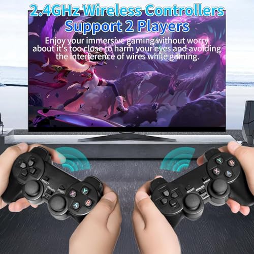 64GB Wireless Retro Game Console with Dual Wireless Controllers G46139