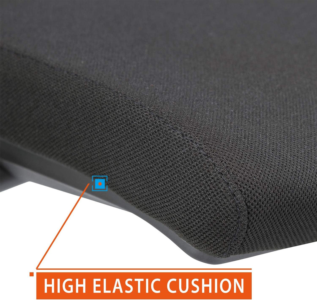 Black Mesh Stack Chairs with Caster Wheels and Arms 2 Pack N98676