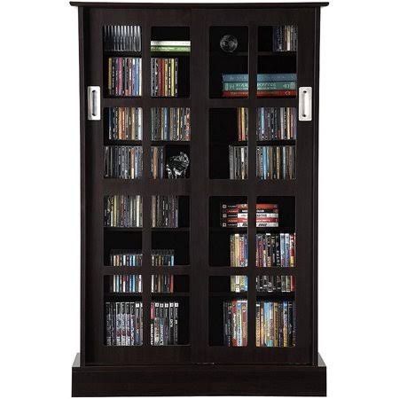 Adjustable Media Cabinet with Sliding Glass Doors R700514