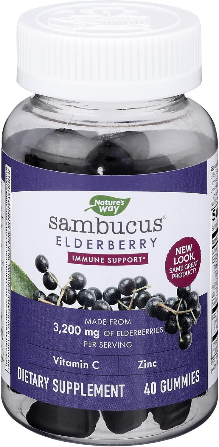 40 Gummies Black Elderberry with Vitamin C and Zinc H136837