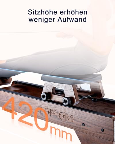 Oak Wood Water Rowing Machine with Monitor P6142