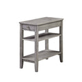 3 Tier End Table with Drawer Light Gray O142