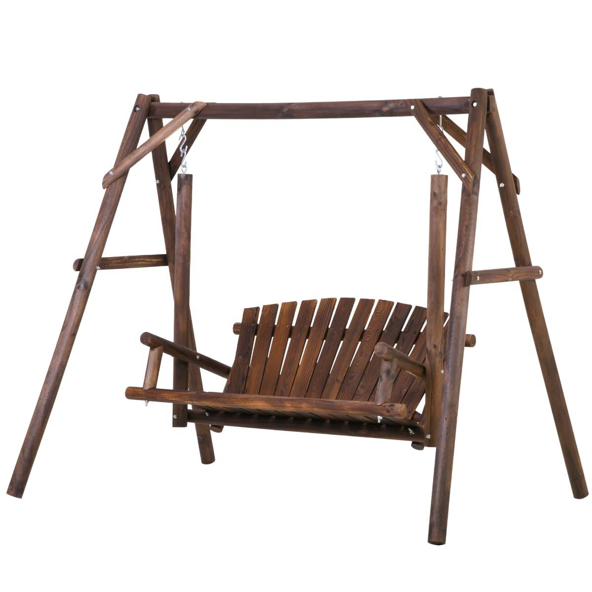 6.5 ft Outdoor Solid Wood Garden Swing P70500