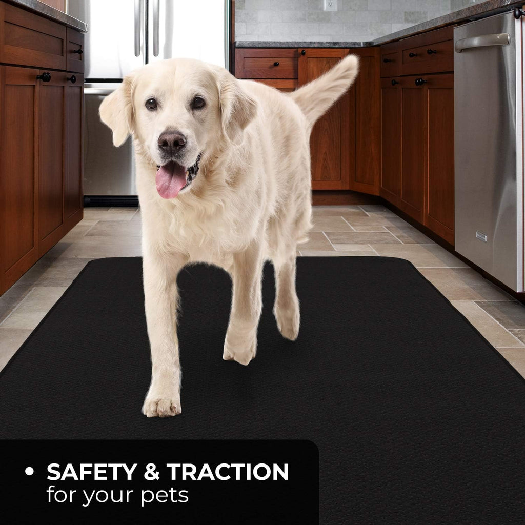 Black Skid-Resistant Carpet Runner 18 Feet X 27 Inches G407
