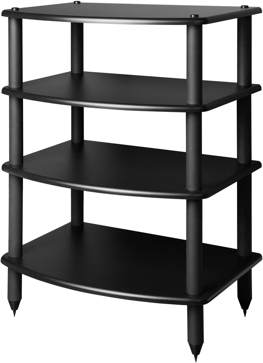 Black Five Shelf Audio Rack Media Stand L7179