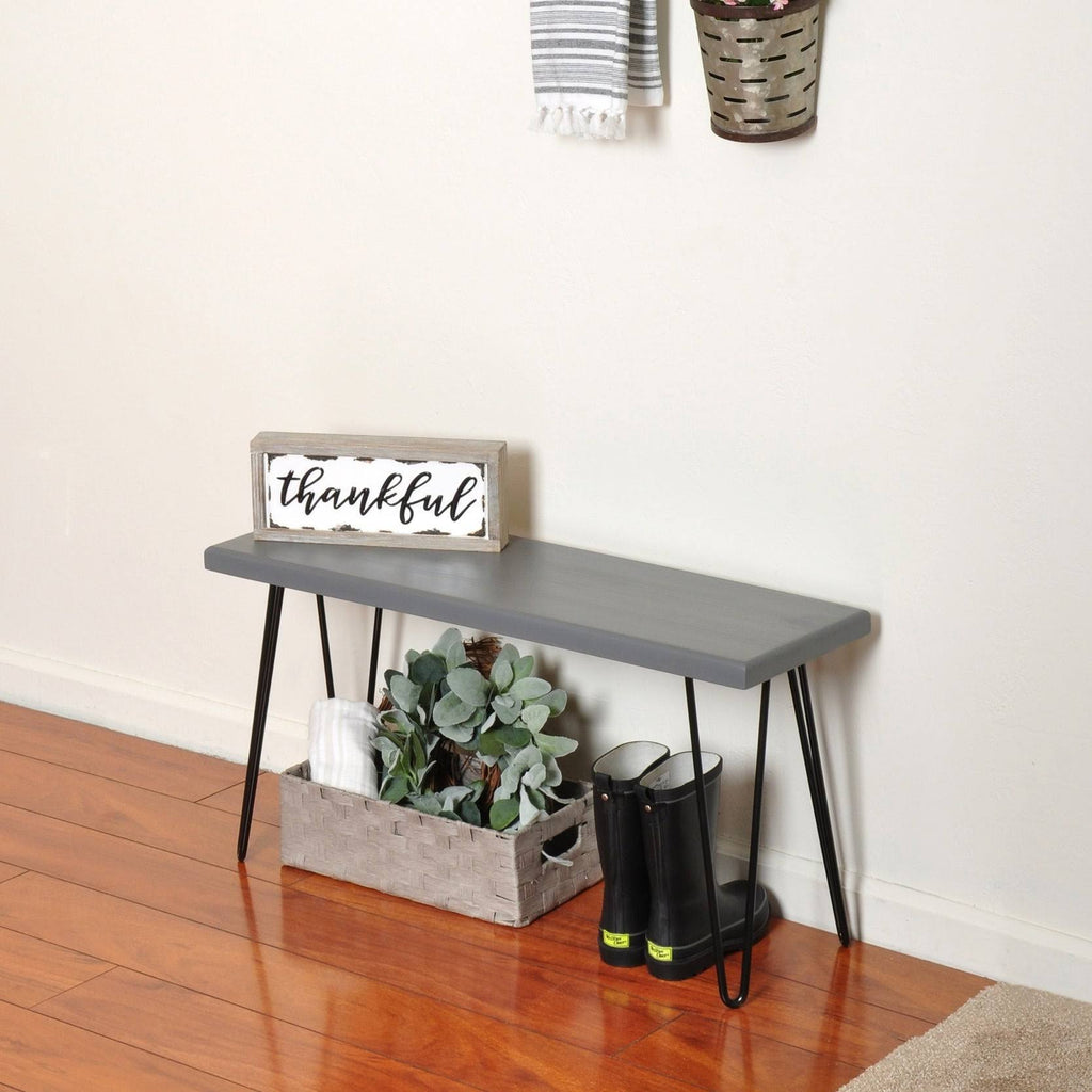 Weathered Gray Wood Bench H88124