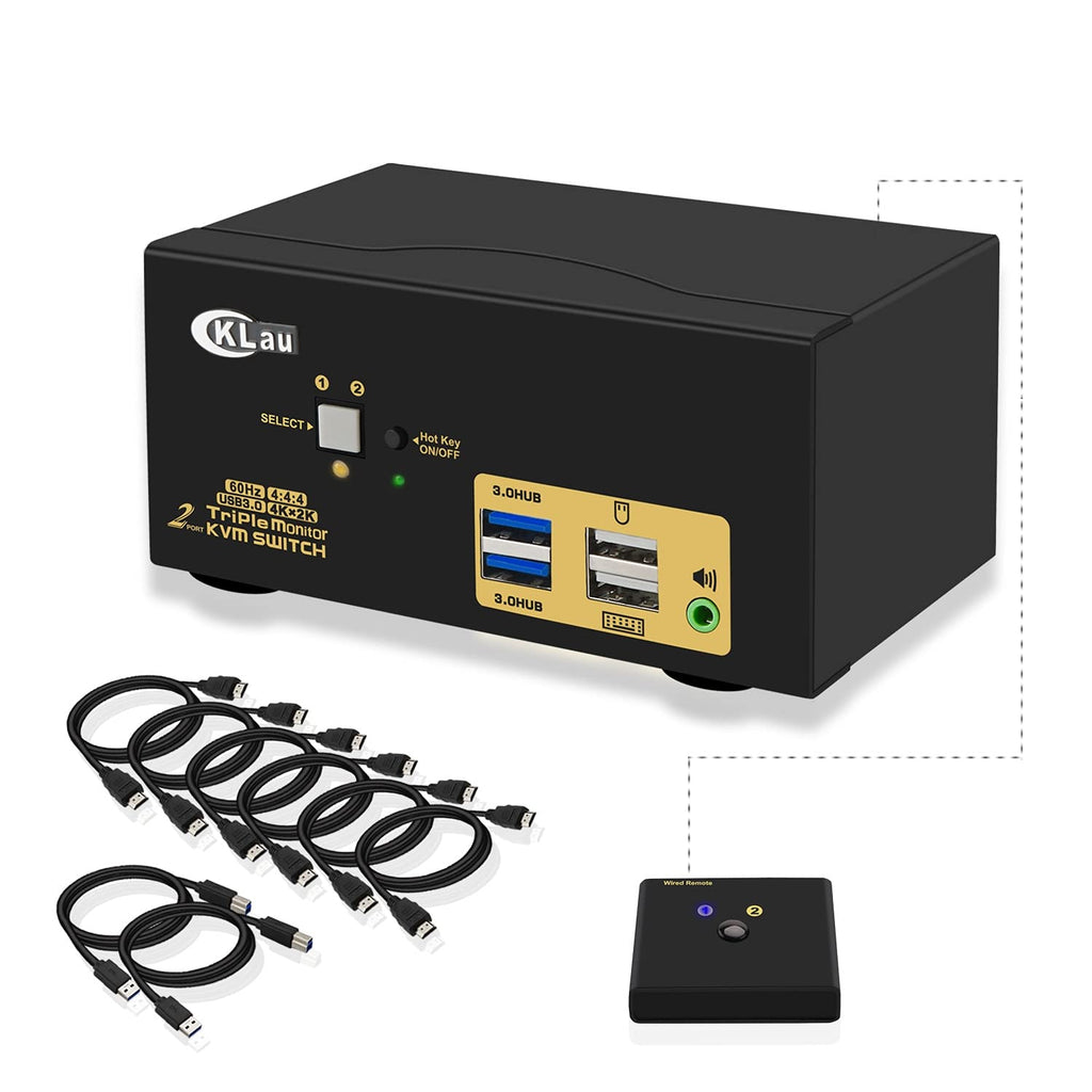4 Port HDMI 2.0 USB 3.0 KVM Switch with Cables U713