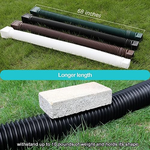 4 pack Flexible Rain Gutter Downspout Extensions Black C3545