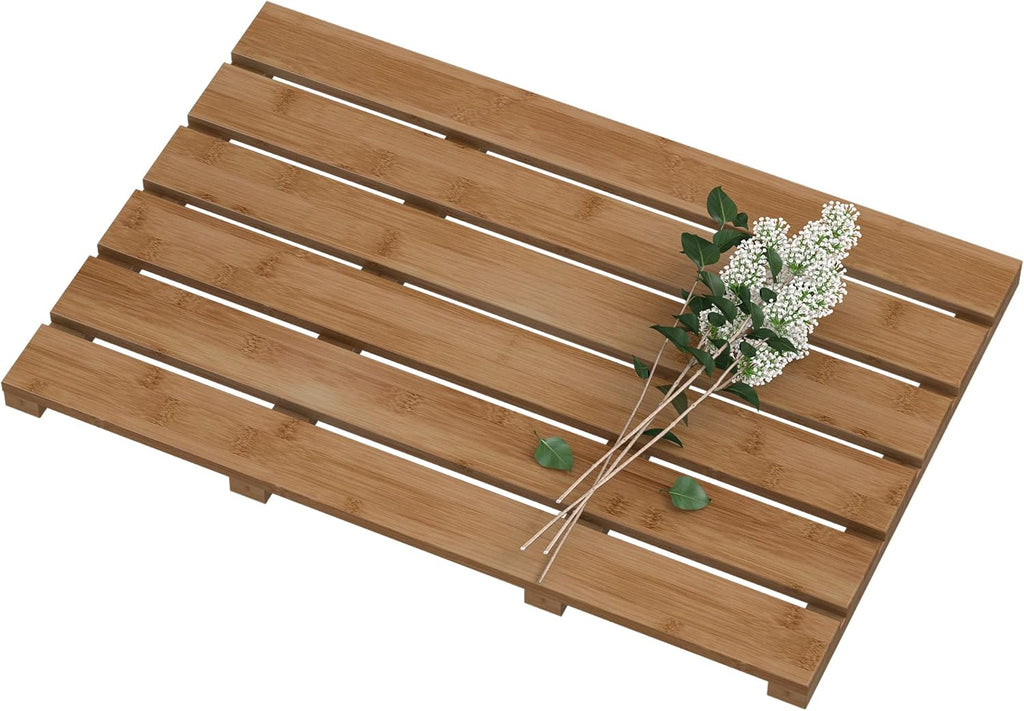 Bamboo Wooden Non-Slip Bath Mat Q3594