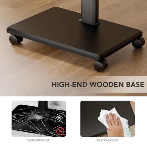 Portable Rolling Floor TV Stand with Wheels, Height Adjustable for 27 to 65 Inch TVs P58904
