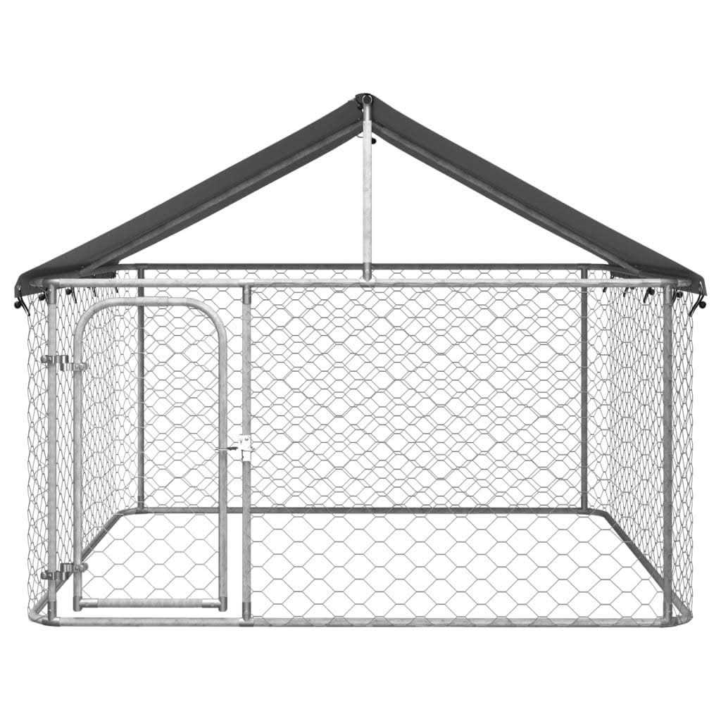 Outdoor Dog Kennel with Roof J763947