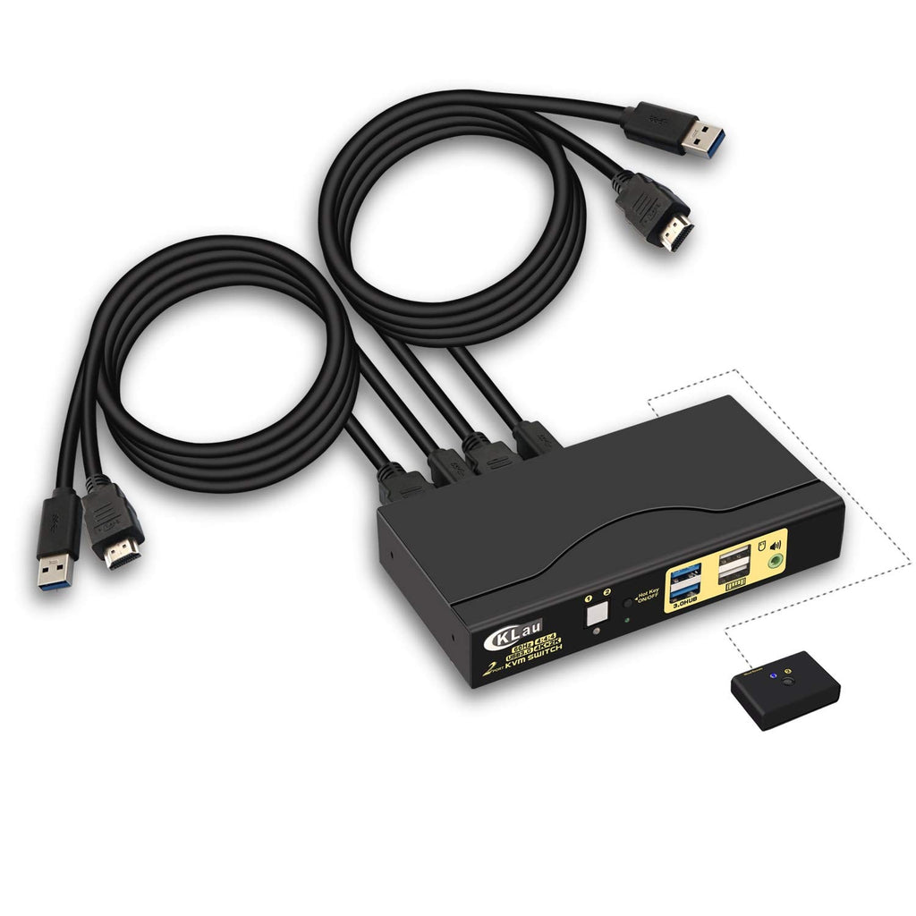 4 Port HDMI 2.0 USB 3.0 KVM Switch with Cables U713