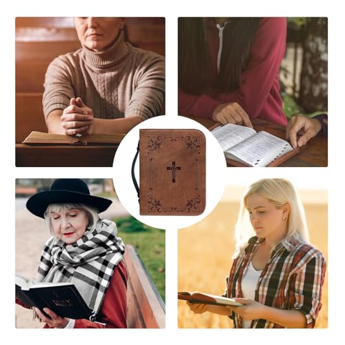 Portable Leather Bible Book Bag with Handle N192937