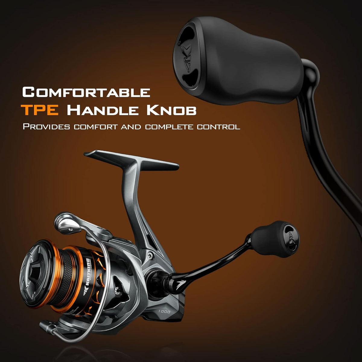 1000 SFS Carbon Body Lightweight 4.6 Oz Full Carbon Fiber Frame 10+1 Stainless-Steel Ball Bearings 6.2:1 Gear Ratio Spinning and Ice Fishing Reel Q98816