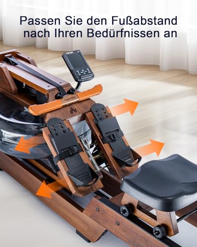 Oak Wood Water Rowing Machine with Monitor P6142