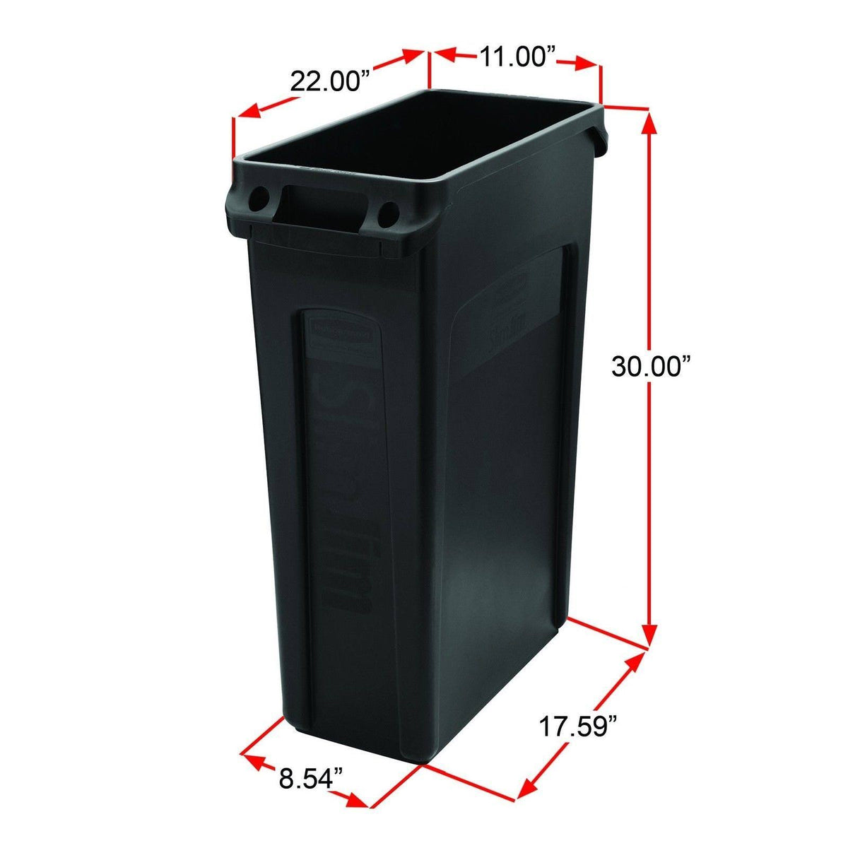 Plastic Rectangular Trash Can H6215