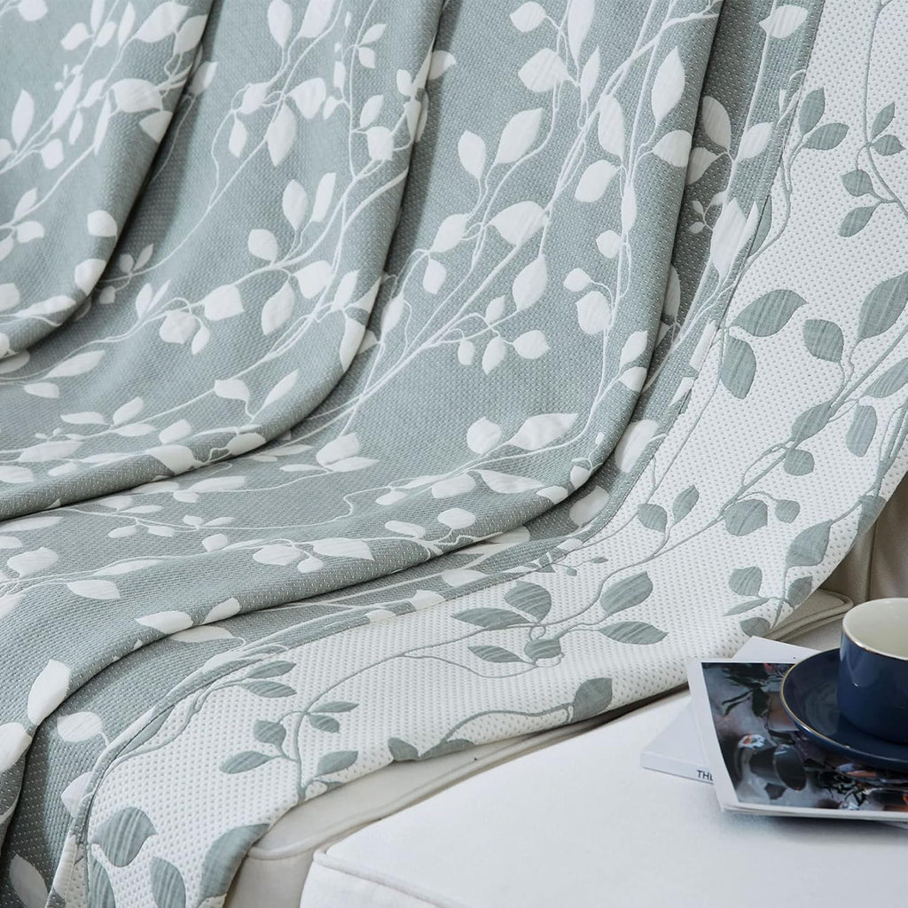Grey Cotton Muslin Throw Blanket 50 x 60 Inches Z189
