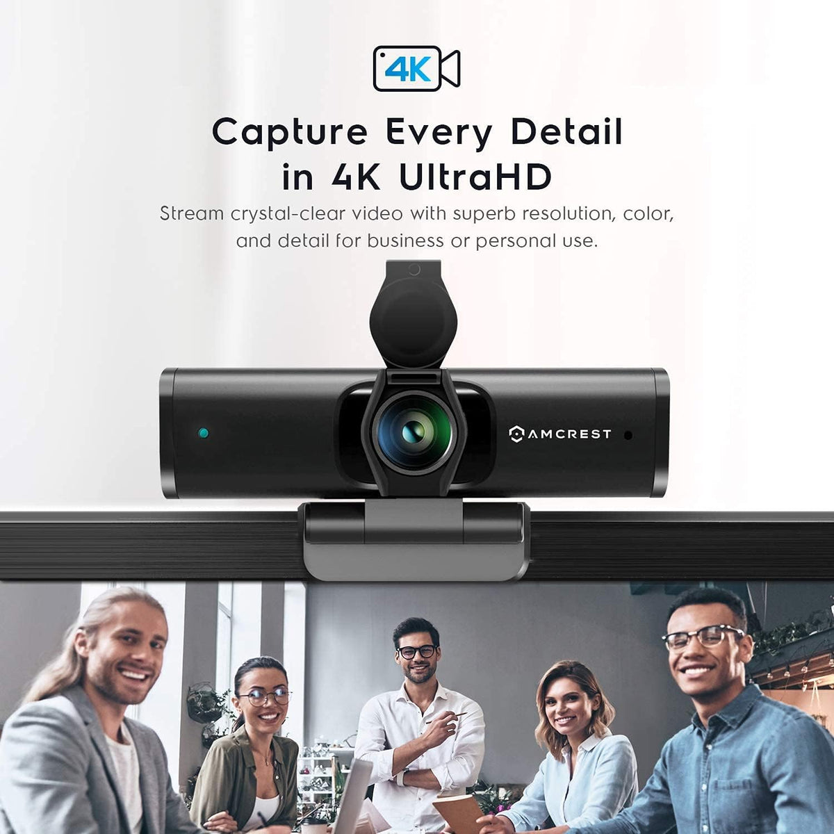 4K Webcam with Microphone & Privacy Cover K74445