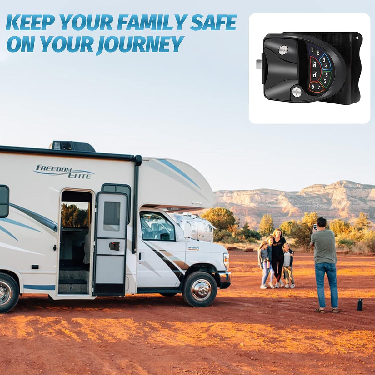 Keyless Entry Door Lock with 2 Key Fobs and Backlit Keypad L92583