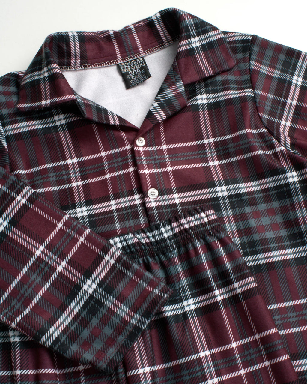 Boy's Flannel Fleece Pajamas 4 Piece Long Sleeve Button Down Shirt and Pants Set U5567