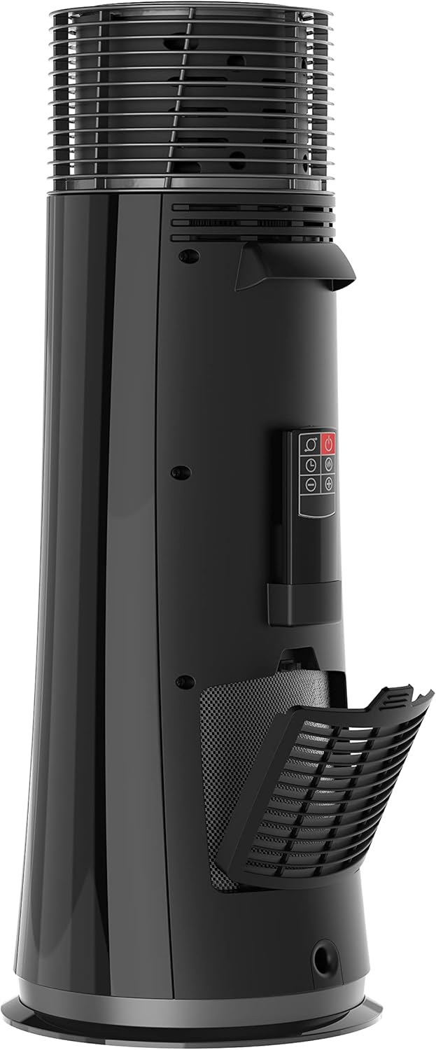Black 1500W Oscillating Ceramic Tower Heater F245