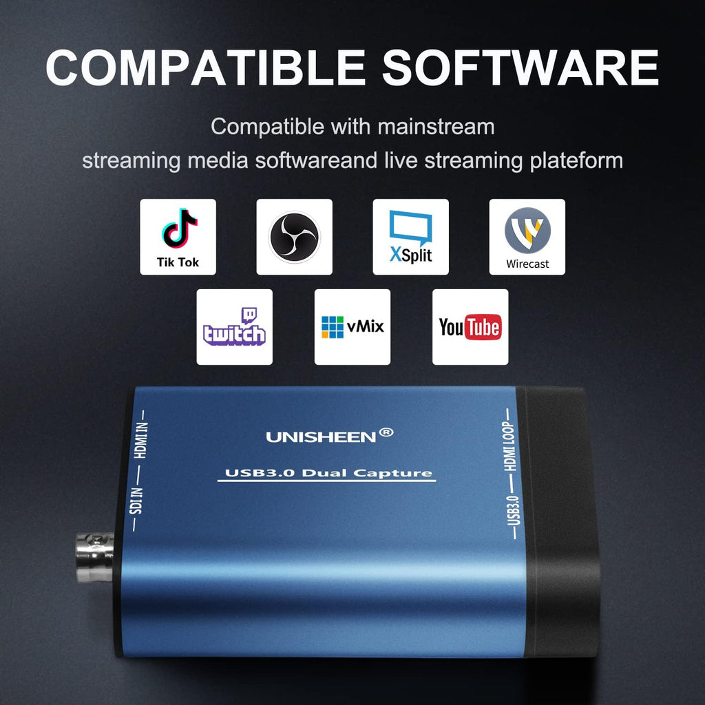 USB 3.0 HDMI SDI Dual Input 1080P Capture Card Q4855