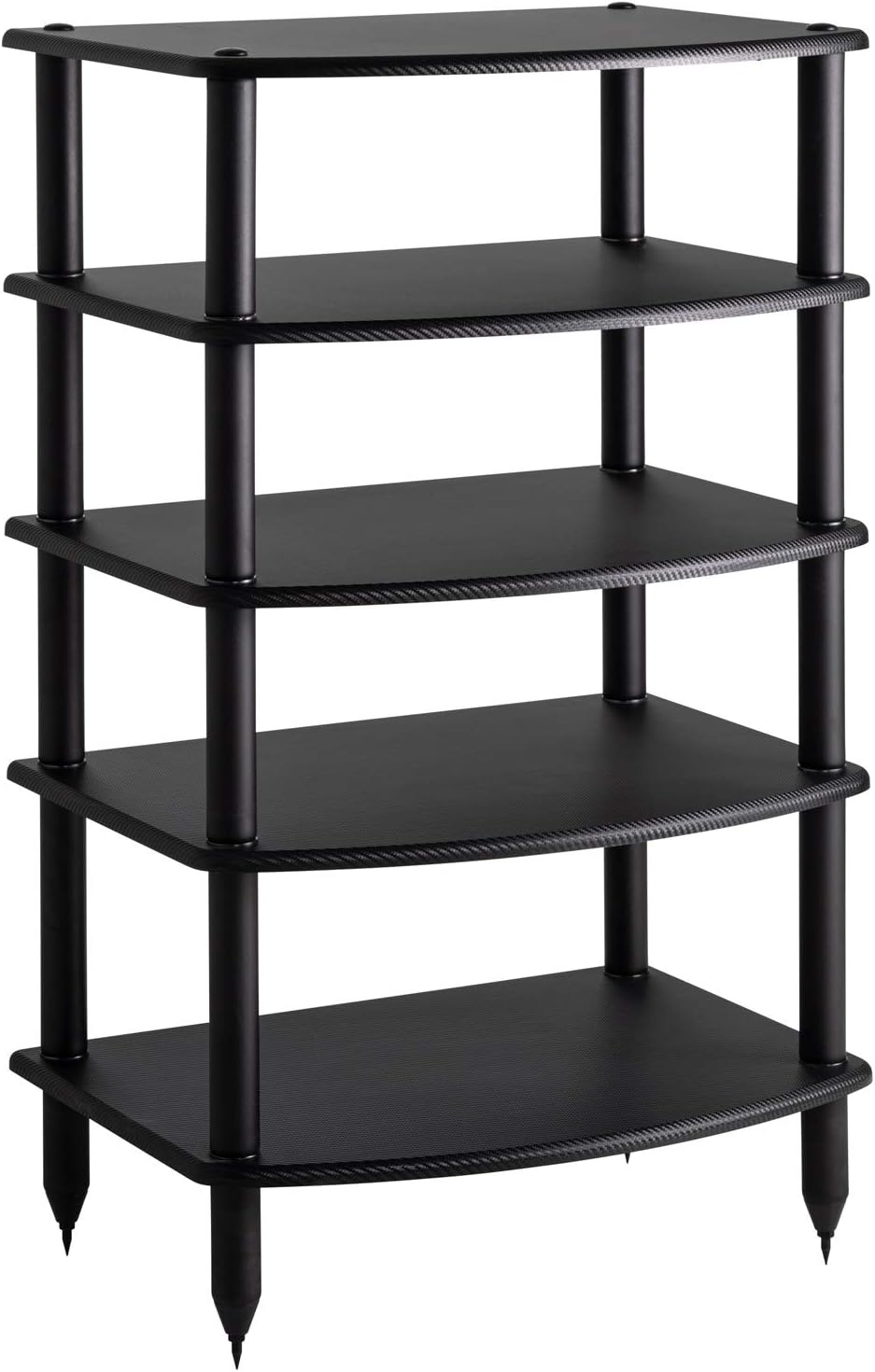 Black Five Shelf Audio Rack Media Stand L7179