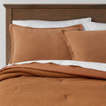 Washed Waffle Weave Comforter & Sham Set Q91699