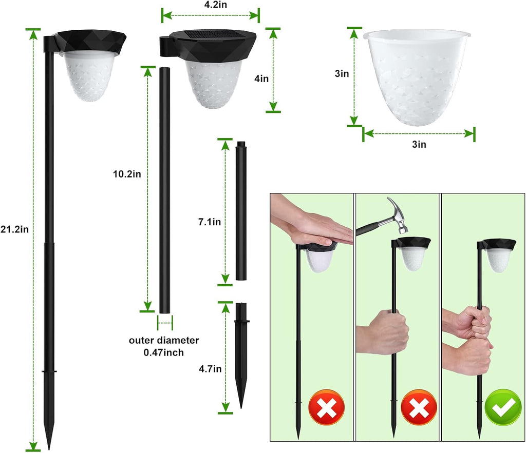 Solar Pathway Lights Outdoor 8 Pack M98547
