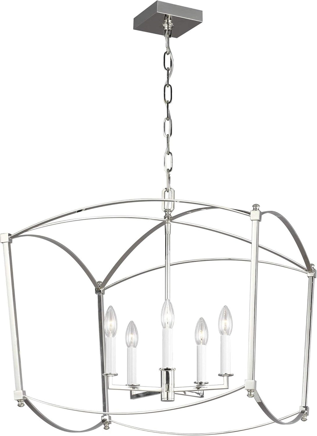 5-Light Antique Guild Linear Chandelier J2809