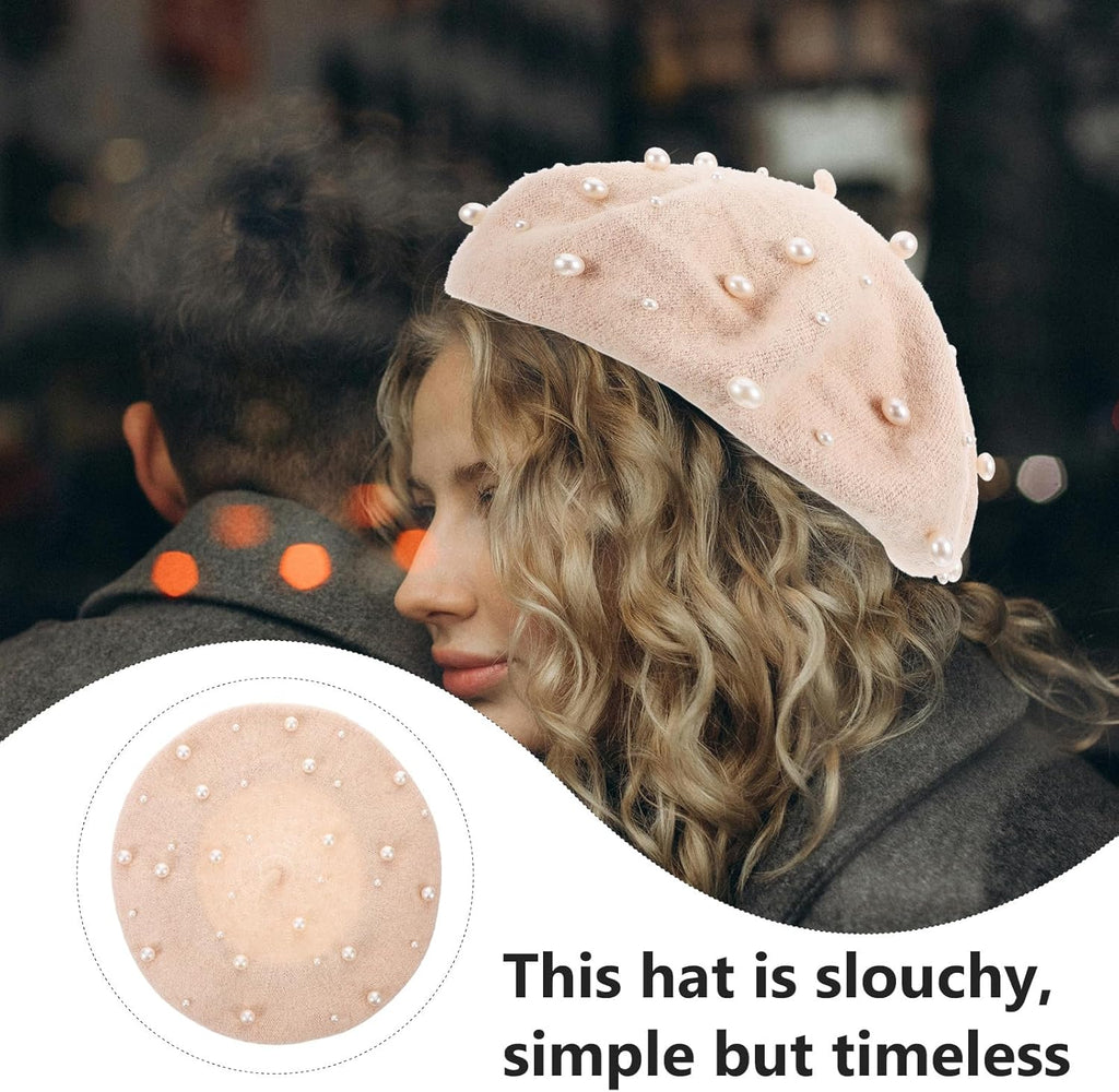 Beige Cashmere Wool Beret N948