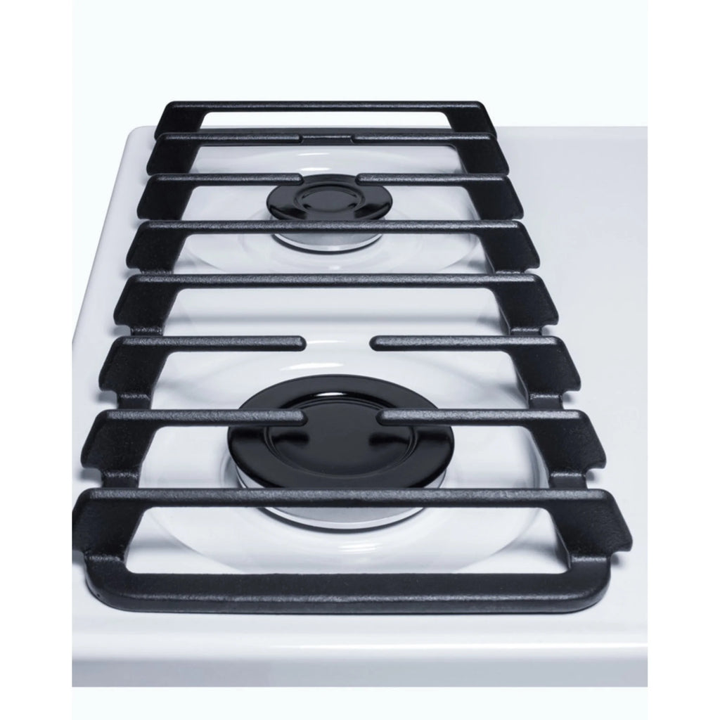 24" Gas Cooktop with Four Sealed Burners, White Porcelain Surface, Cast Iron Grates W41888