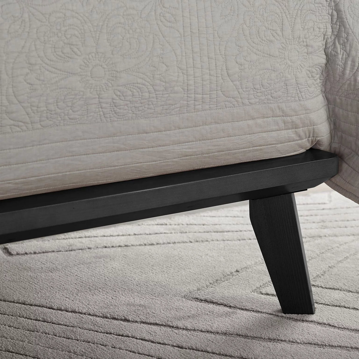 Black 8.5 Inch Wood Platform Bed with Storage C488