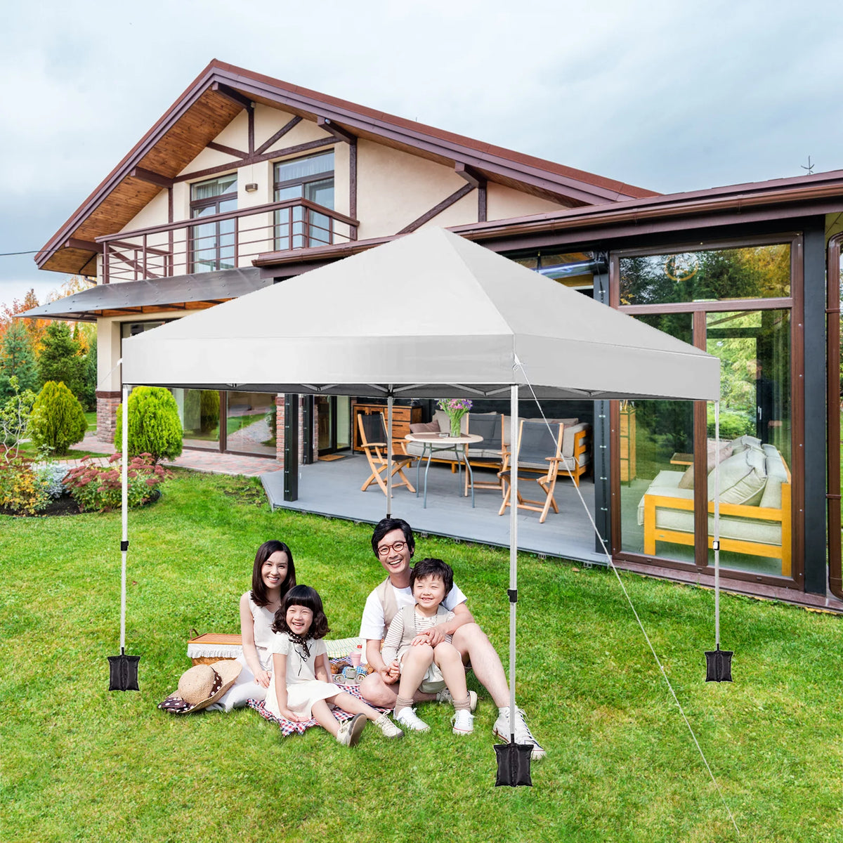 10' x 10' White Pop up Canopy Tent I4835