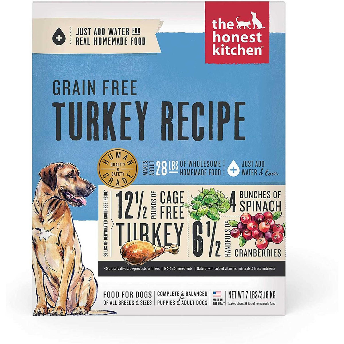 Dehydrated Grain Free Turkey Dog Food W28945