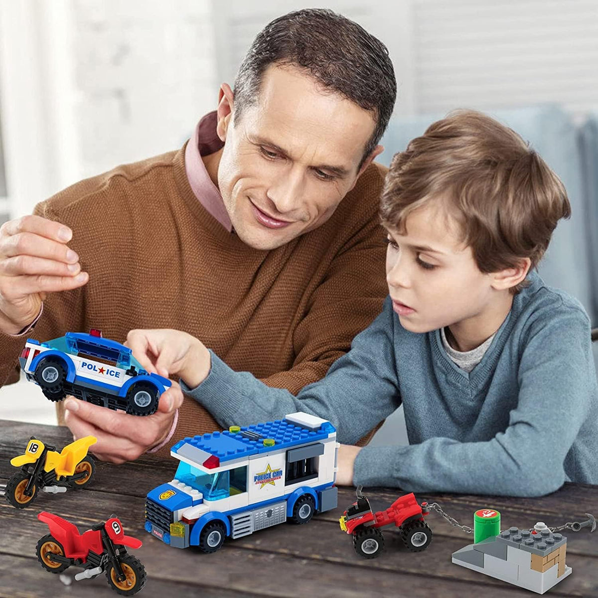 362 Pieces Police Car Building Block Set Pack of 2 M490464