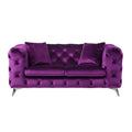 Purple Fabric Loveseat J74319