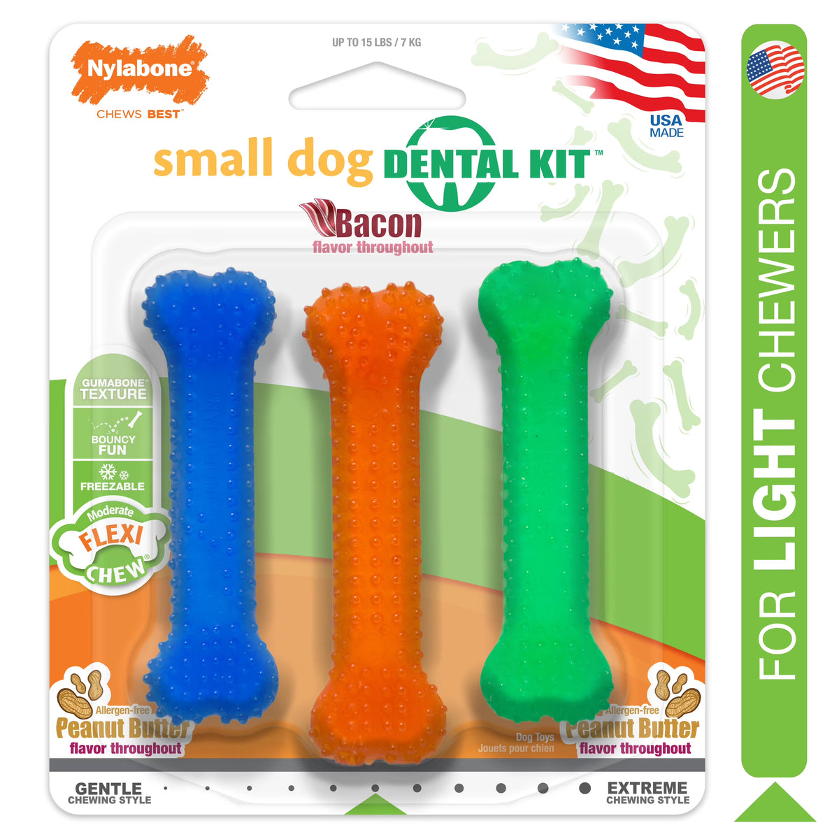 Dog Dental Chew Variety Pack, X-Small/Petite, 3 Count Y571