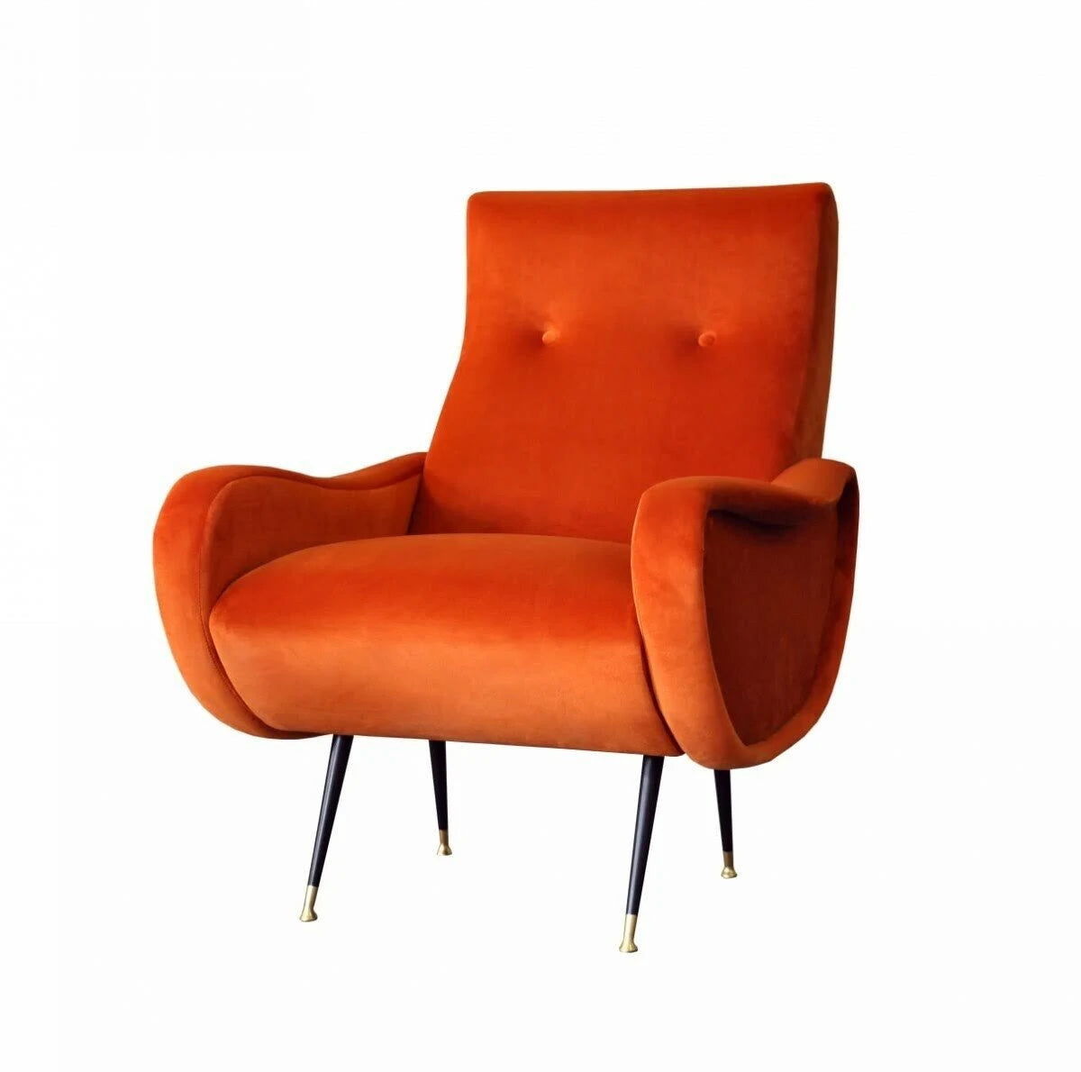 Modern Orange Fabric Accent Chair L1007