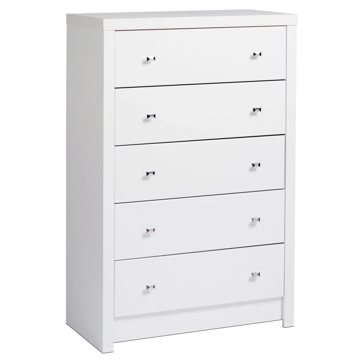 White 5 Drawer Wooden Dresser Chest A359967