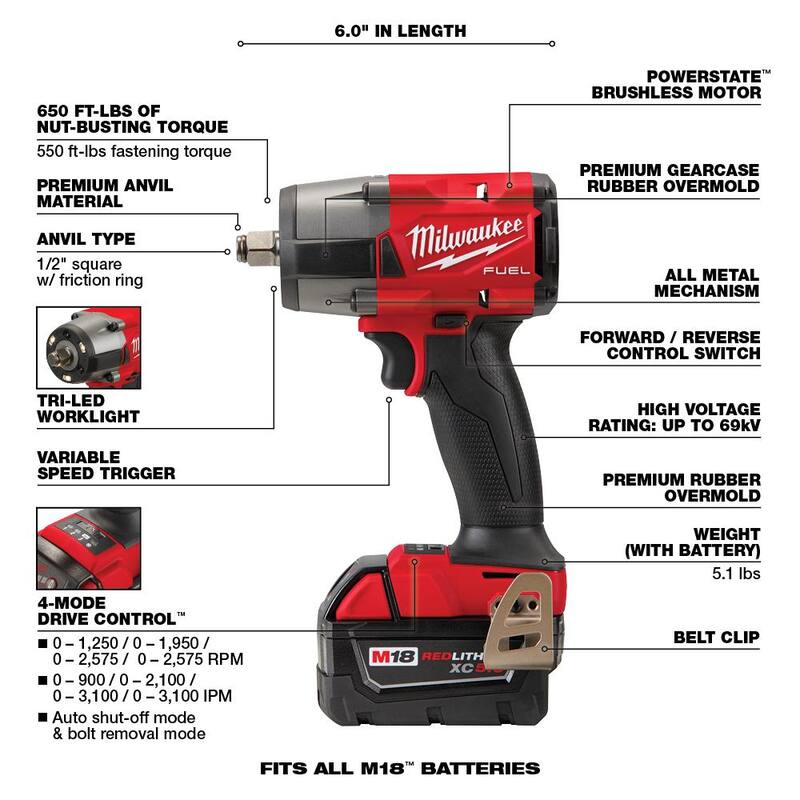 18V Lithium-Ion Brushless Cordless Combo Kit with 5.0 Ah Batteries 7-Tool W411766
